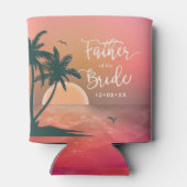 Tropisch Isle Vader van de Bride Roze ID581 Blikjeskoeler (Achterkant)