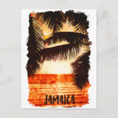 Tropisch Jamaica Sunset Caribisch eiland Briefkaart (Voorkant)