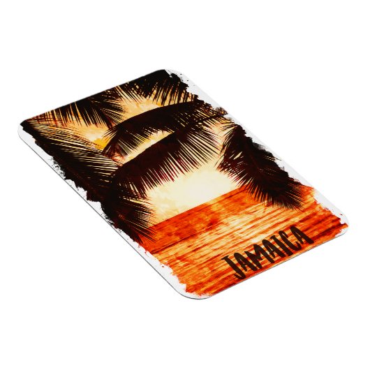 Tropisch Jamaica Sunset Caribisch eiland Magneet (Rechterzijde)