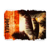 Tropisch Jamaica Sunset Caribisch eiland Magneet (Horizontaal)