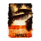 Tropisch Jamaica Sunset Caribisch eiland Magneet (Verticaal)