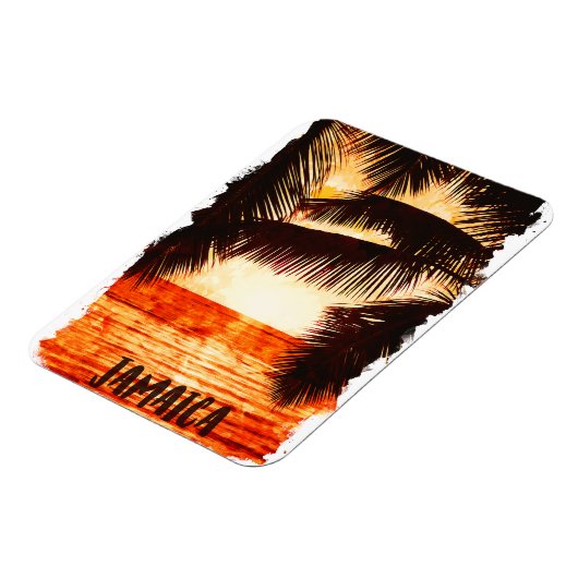 Tropisch Jamaica Sunset Caribisch eiland Magneet (Linkerzijde)