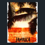 Tropisch Jamaica Sunset Caribisch eiland Poster<br><div class="desc">Verplaats jezelf naar de prachtige kusten van Jamaica met ons boeiende kust Poster. Het shows een zonsondergang en palmbomen en natuurlijk het Caraïbische zee. Werkt geweldig als een reissouvenir en cadeau-idee.</div>