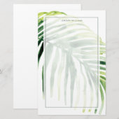 Tropisch Jewel Leaf Briefpapier (Voorkant / Achterkant)