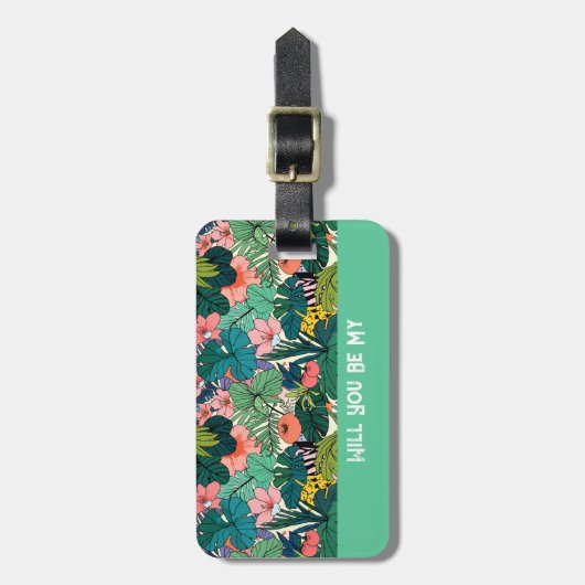 Tropisch, jij bent mijn bagagelabel (Voorkant verticaal)