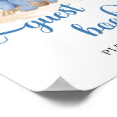 Tropisch jongetje teddy draagt pampas gras gastenb poster (Hoek)