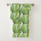 Tropisch Jungle Bladeren Patroon Bad Handdoek (Insitu)