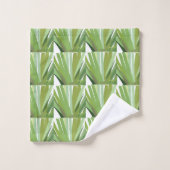 Tropisch Jungle Bladeren Patroon Bad Handdoek (Wasdoekje)