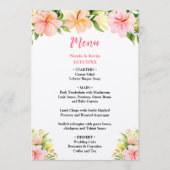 Tropisch Jungle Bloemend Huwelijk Menu (Voorkant)