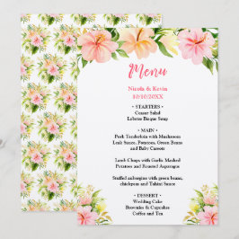 Tropisch Jungle Bloemend Huwelijk Menu
