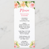 Tropisch Jungle Bloemend Huwelijk Menu (Voorkant)