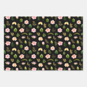 Tropisch Jungle Bloemmotief Inpakpapier Vel (Voorkant 3)