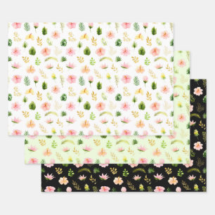 Tropisch Jungle Bloemmotief Inpakpapier Vel