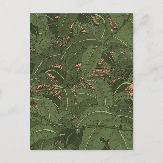Tropisch jungle bos briefkaart (Voorkant)