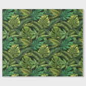 Tropisch jungle groen cadeaupapier (Vlak)