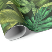 Tropisch jungle groen cadeaupapier (Rol Hoek)