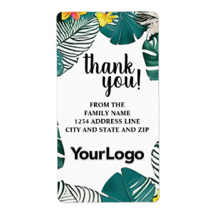 Tropisch Jungle Logo Bedrijfsprofiel Etiket