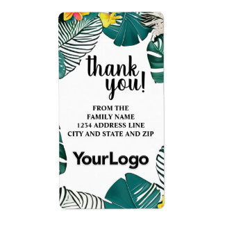 Tropisch Jungle Logo Bedrijfsprofiel Etiket