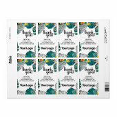Tropisch Jungle Logo Bedrijfsprofiel Etiket (Full Sheet)