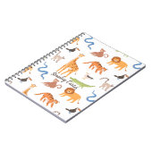 Tropisch Jungle Safari Wilde Dieren Patroon Notitieboek (Linkerzijde)