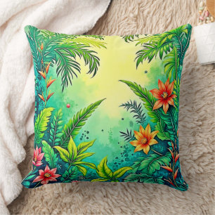 Tropisch Jungle Weelderig Paradijs Ontwerp Kussen