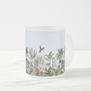 Tropisch jungle wildlife keramische koffiemok matglas koffiemok