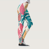 Tropisch Junglebladpatroon Leggings (Rechts)