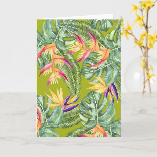 Tropisch Kaart (Gele Bloem)