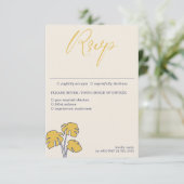 Tropisch kalligrafiemeel van de Navy palm RSVP Kaartje (Staand voorkant)