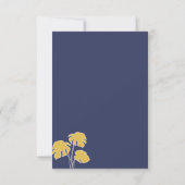 Tropisch kalligrafiemeel van de Navy palm RSVP Kaartje (Achterkant)