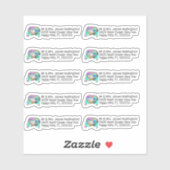 Tropisch Kamperen Camper Vorm Retouradres Sticker (Vel)