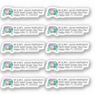 Tropisch Kamperen Kampeerder Vorm Retouradres Sticker
