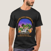 Tropisch Kamperen Motorhome Aangepaste Tekst T-shirt (Voorkant)