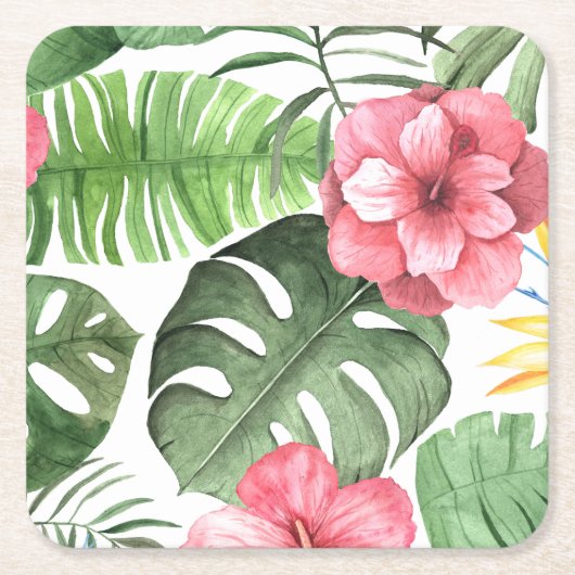  tropisch kartonnen onderzetters (Voorkant)