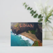 Tropisch Kauai Hawaiian Island Zee Coast Briefkaart (Staand voorkant)
