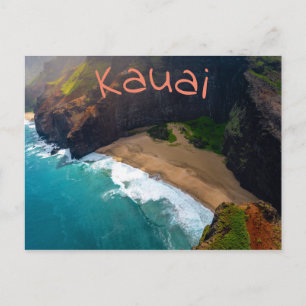 Tropisch Kauai Hawaiian Island Zee Coast Briefkaart