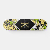 Tropisch Kawaii Forest Cartoon Style Initiaal Persoonlijk Skateboard (Horizontaal)