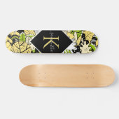 Tropisch Kawaii Forest Cartoon Style Initiaal Persoonlijk Skateboard (Horizontaal)