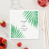 Tropisch Kelly Green Palm Tree Leaf Weddings 2023 Servet (Insitu)