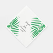 Tropisch Kelly Green Palm Tree Leaf Weddings 2023 Servet (Hoek)