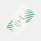 Tropisch Kelly Green Palm Tree Leaves Weddings Servet (Hoek)