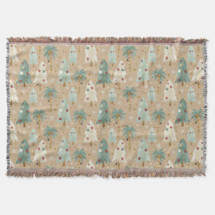 Tropisch Kerst Fusion Feestelijke Palm & Pijnboom Deken