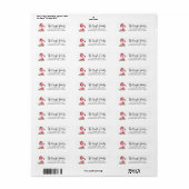 Tropisch Kerst Retouradreslabel Etiket (Full Sheet)