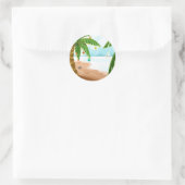 Tropisch Kerst sticker (Tas)