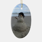 Tropisch kerstandman Oval-Ornament Keramisch Ornament (Rechts)