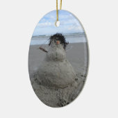 Tropisch kerstandman Oval-Ornament Keramisch Ornament (Links)