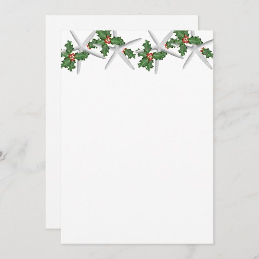 Tropisch kerstblank witstaartwapier feestdagenkaart (Voorkant / Achterkant)