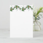 Tropisch kerstblank witstaartwapier feestdagenkaart (Staand voorkant)