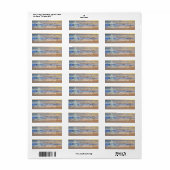 Tropisch,Kerstboom,Strand,Zee Ster Kerst- Etiket (Full Sheet)