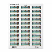 Tropisch, Kerstboom, Strandvakantie Etiket (Full Sheet)